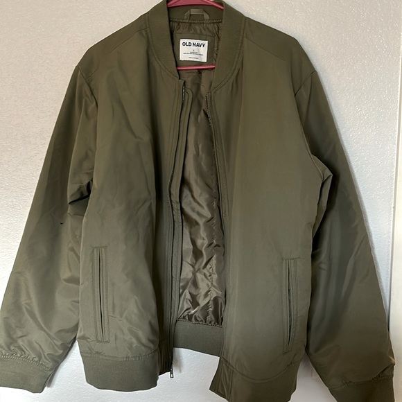 Men’s Khaki Green Bomber Jacket - Picture 1 of 6